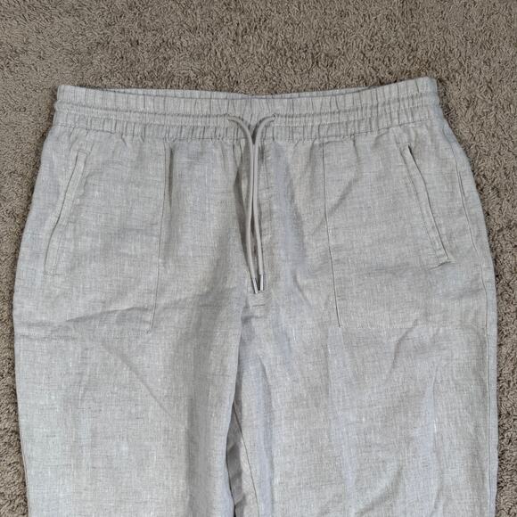 Athleta Retreat Linen Jogger Pants Womens XL Cream Lightweight Pockets - Picture 2 of 11
